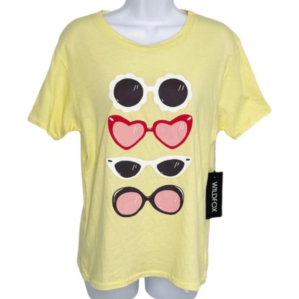 Wildfox NWT (Size: Small) Yellow Sunnies Short Sleeve Graphic Tee Shirt
